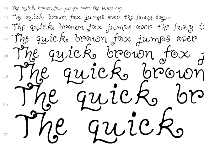 Teenage Girl font waterfall